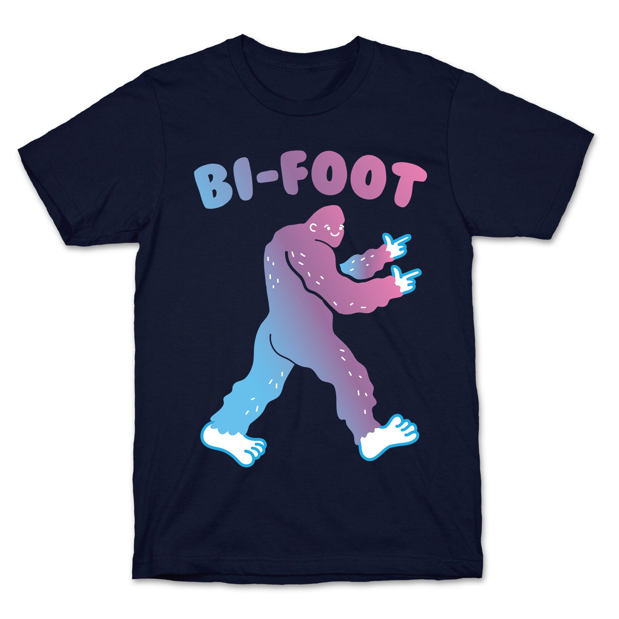 Bi-Foot Bisexual Bigfoot T-Shirt